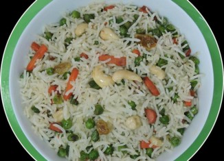 How to cook fried rice and peas